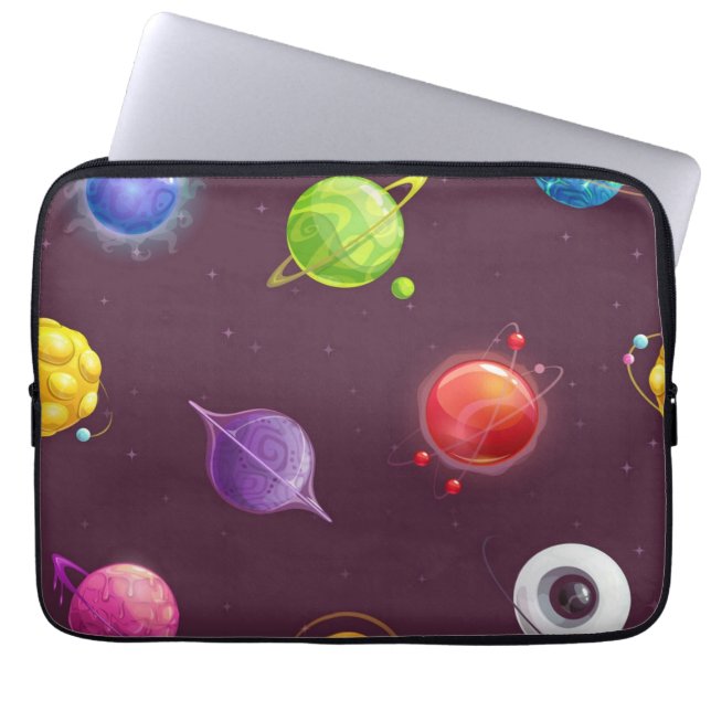 Funda Para Portátil Patrón de espacio (Frente)