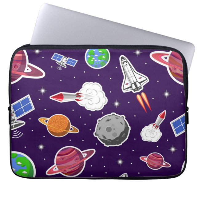 Funda Para Portátil Patrón de espacio (Frente)