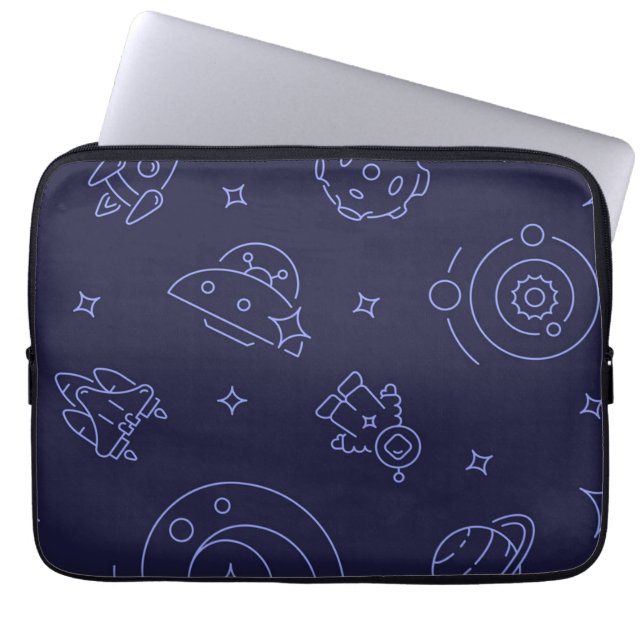 Funda Para Portátil Patrón de espacio (Frente)