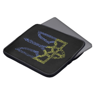 Funda Para Portátil Patrón de espiral de tridente de trízub del escudo