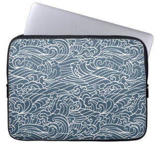 Funda Para Portátil Patrón de estilo ondulado japonés