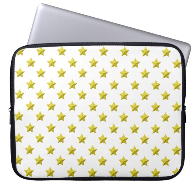 Funda Para Portátil Patrón de estrellas de oro (Frente)