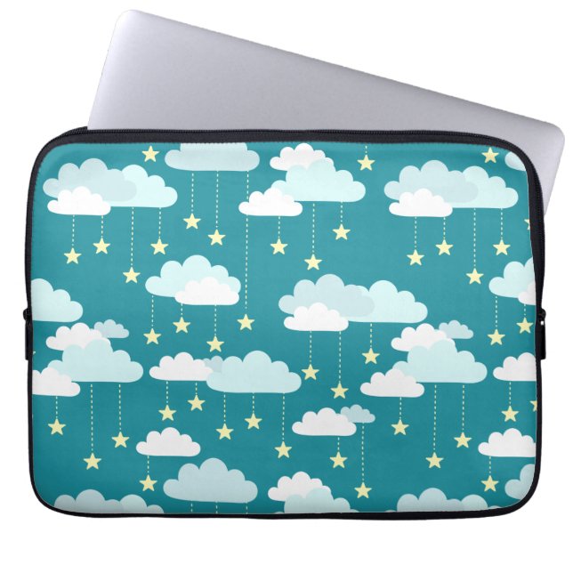 Funda Para Portátil Patrón de Estrellas y Nubes de Caída (Frente)