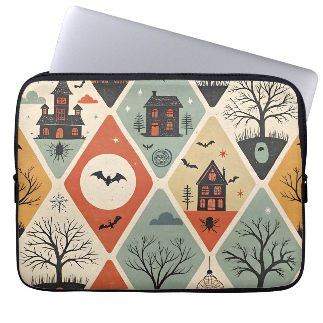 Funda Para Portátil Patrón de fantasma oscuro (Frente)