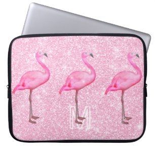 Funda Para Portátil Patrón de flamencos tropicales de Purpurina Girona