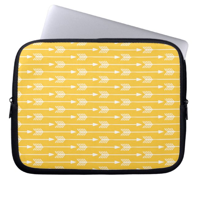 Funda Para Portátil Patrón de flechas amarillas (Frente)