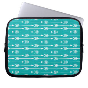 Funda Para Portátil Patrón de flechas Verde azuladas de pavo real