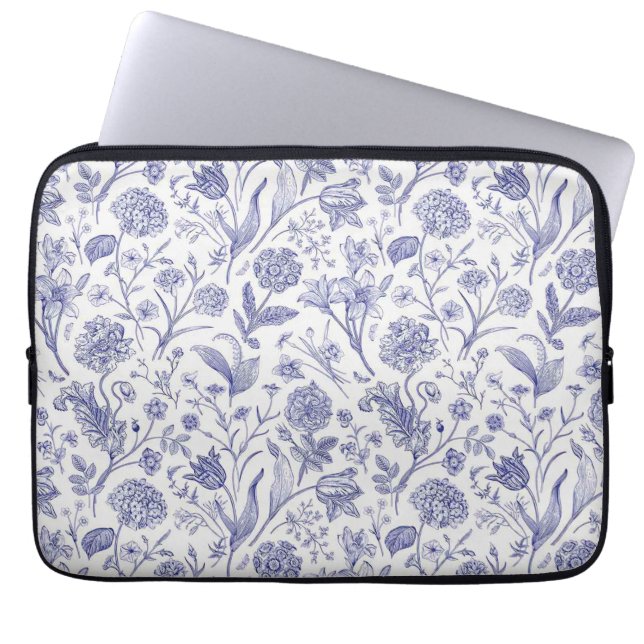 Funda Para Portátil Patrón de flor (Frente)