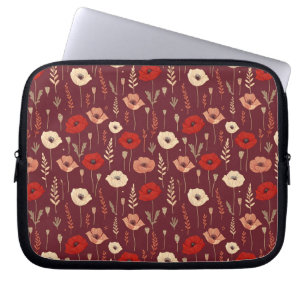 Funda Para Portátil Patrón de flor de amapola