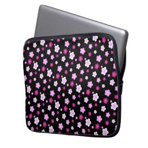 Funda Para Portátil Patrón de flor de margarita de gradiente rosa