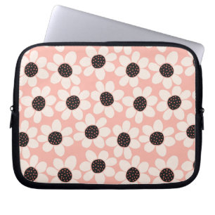 Funda Para Portátil Patrón de flor de margarita rosada