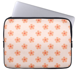 Funda Para Portátil Patrón de Flor de Melocotón Lindo Minimalista Esté