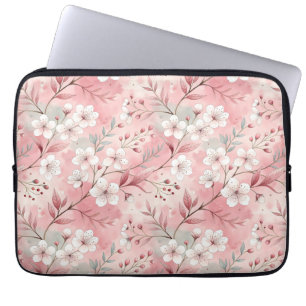 Funda Para Portátil Patrón de flor sakura rosado
