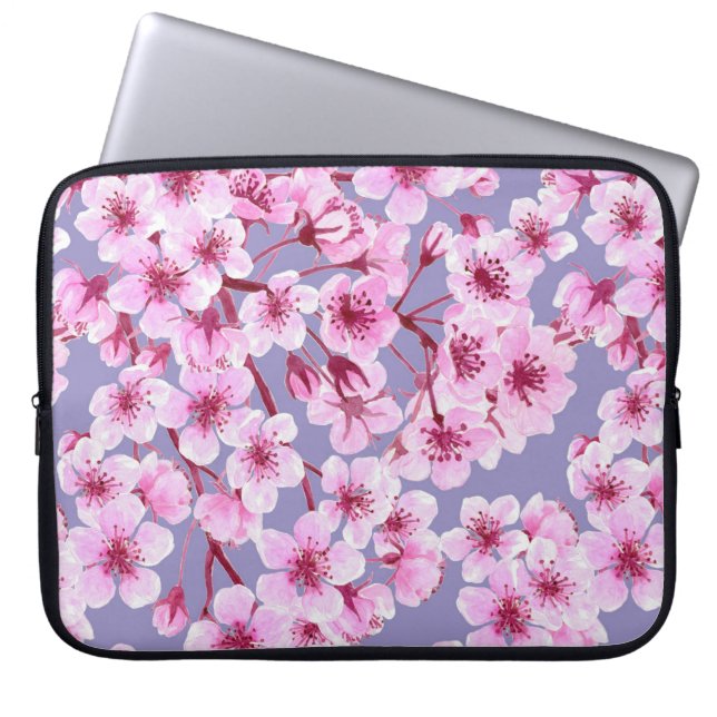 Funda Para Portátil Patrón de floración de cerezo (Frente)