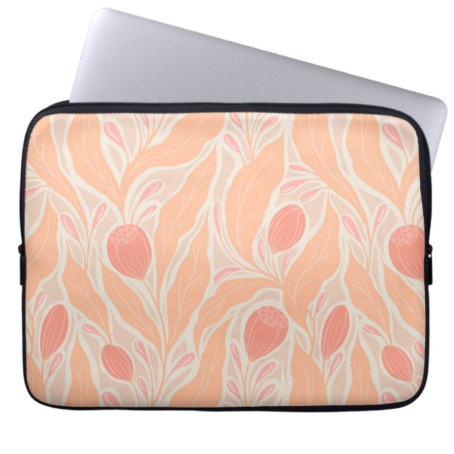 Funda Para Portátil Patrón de flores (Frente)