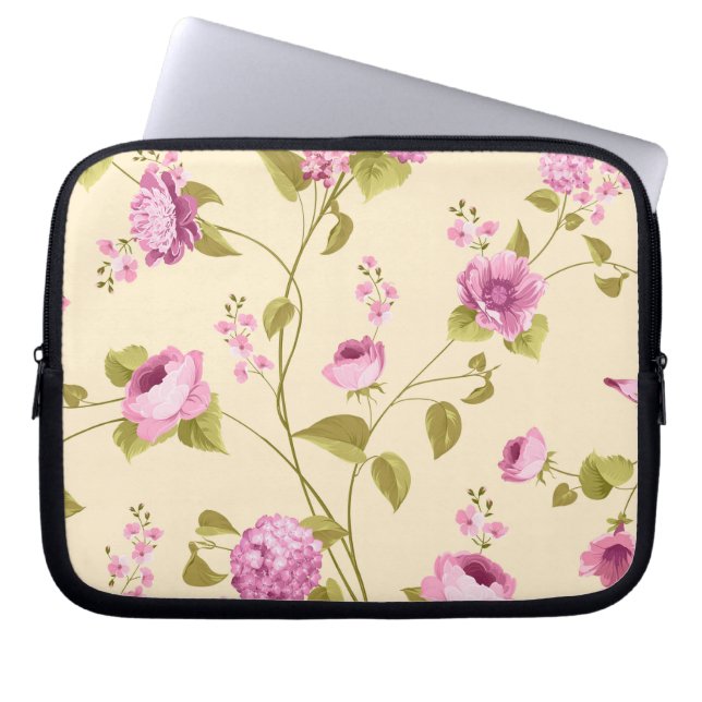Funda Para Portátil Patrón de flores 16 (Frente)