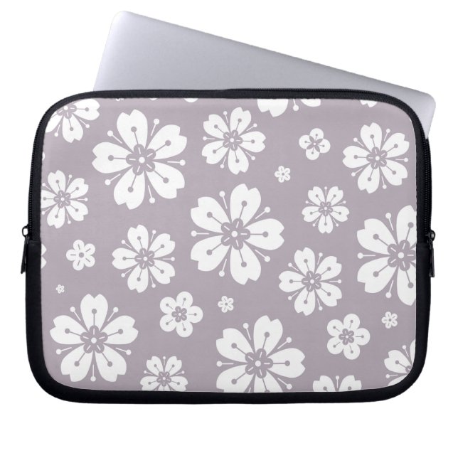 Funda Para Portátil Patrón de flores 2 (Frente)