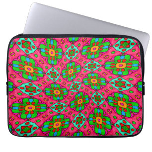 Funda Para Portátil Patrón de flores abstractas únicas
