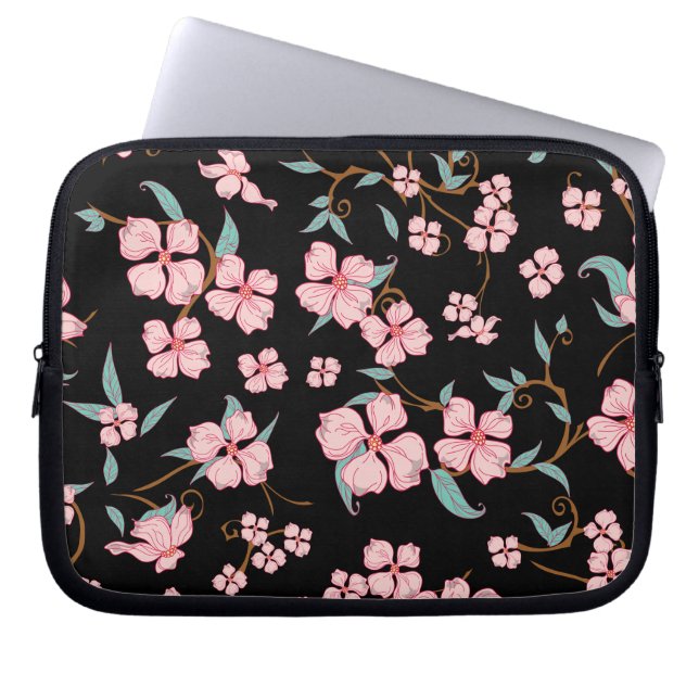 Funda Para Portátil Patrón de Flores Asombrosas 5 (Frente)