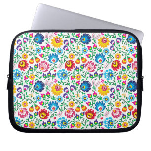 Funda Para Portátil Patrón de flores de arte folclórico 2