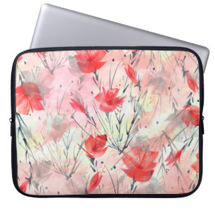 Funda Para Portátil Patrón de flores de hierbas de plantas acuáticas