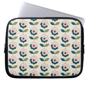 Funda Para Portátil Patrón de flores de jardín de diversión retro