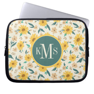 Funda Para Portátil Patrón de flores de margarita amarilla