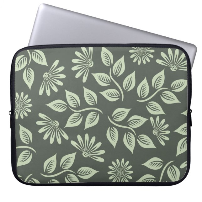 Funda Para Portátil Patrón de flores de primavera (Frente)