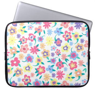 Funda Para Portátil Patrón de flores de primavera coloridas lindas
