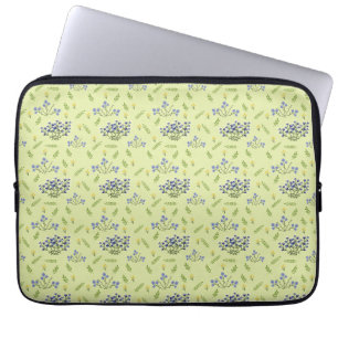 Funda Para Portátil patrón de flores púrpura y amarilla