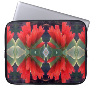 Funda Para Portátil Patrón de Flores Rojas