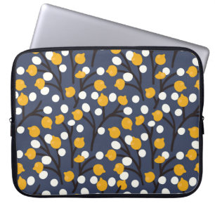 Funda Para Portátil Patrón de flores y hojas abstractas