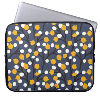 Funda Para Portátil Patrón de flores y hojas abstractas