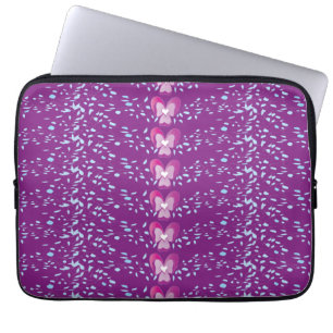 Funda Para Portátil Patrón de fondo de fondo de fondo de violetas flor