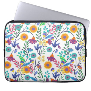 Funda Para Portátil Patrón de fondo floral exótico colorido-23145