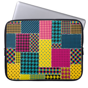 Funda Para Portátil Patrón de fondo sin inconvenientes. Parche geométr