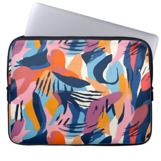 Funda Para Portátil Patrón de Formas Abstractas Modernas Vibrantes