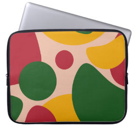 Funda Para Portátil Patrón de formas abstractas retro atrevidas