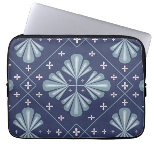 Funda Para Portátil Patrón de formas geométricas azules