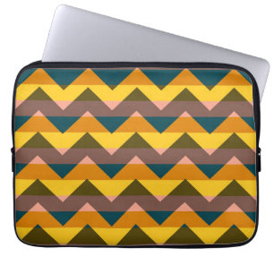 Funda Para Portátil Patrón de franja de zigzag de Chevron multicolor 1