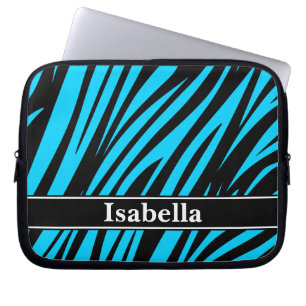 Funda Para Portátil Patrón de franjas azul negro