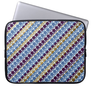 Funda Para Portátil patrón de franjas y anclas