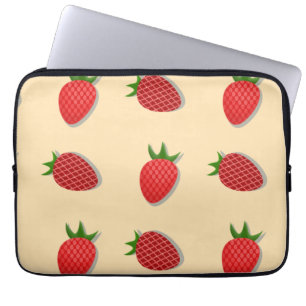 Funda Para Portátil Patrón de fresa para buenas vibraciones en verano