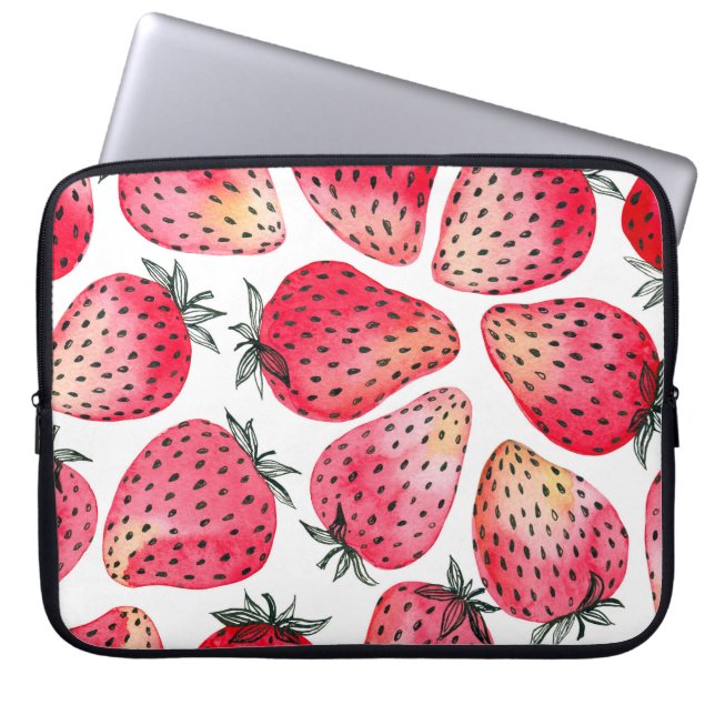 Funda Para Portátil Patrón de fresas acuáticas. (Frente)