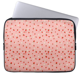 Funda Para Portátil Patrón de fresas y flores