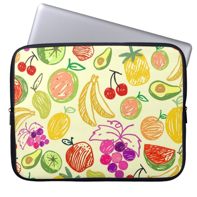 Funda Para Portátil Patrón de frutas (Frente)