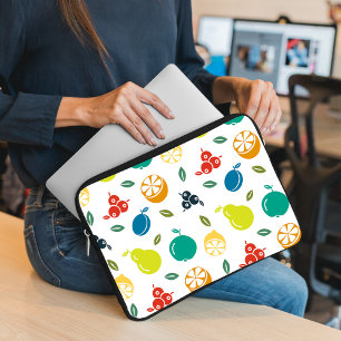 Funda Para Portátil Patrón de frutas, ciruela, Naranja, limón, pera, m
