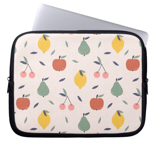Funda Para Portátil Patrón de frutas de corte (Frente)