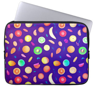 Funda Para Portátil Patrón de frutas tropicales de neón colorido