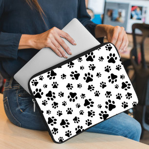 Funda Para Portátil Patrón de garras, garras de perro, negro y blanco